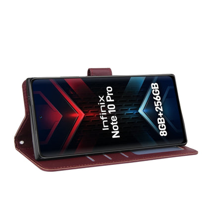 For Infinix Note 10 Pro Multifunctional Horizontal Flip Leather Case with Three Card Slot(Wine Red) - Infinix Cases by buy2fix | Online Shopping UK | buy2fix