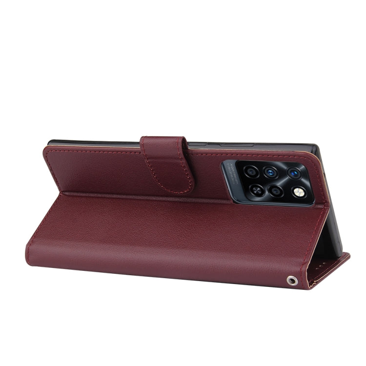 For Infinix Note 10 Pro Multifunctional Horizontal Flip Leather Case with Three Card Slot(Wine Red) - Infinix Cases by buy2fix | Online Shopping UK | buy2fix