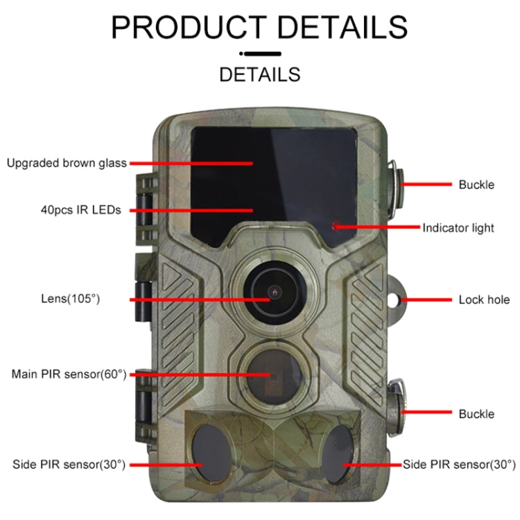 H881 21 Mega Pixels 2.4 inch TFT Screen Hunting Trail Camera by buy2fix