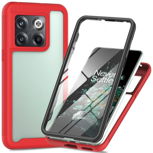 For OnePlus 10T Starry Sky Full Body Hybrid Shockproof Phone Case(Red) - OnePlus Cases by buy2fix | Online Shopping UK | buy2fix