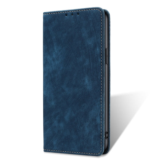 For Realme C33 4G RFID Anti-theft Brush Magnetic Leather Phone Case(Blue) - Realme Cases by buy2fix | Online Shopping UK | buy2fix