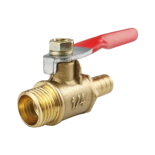 LAIZE Pneumatic Hose Connector Copper Ball Valve, Specification:Outside 2-Barb 8mm - Valve Series by LAIZE | Online Shopping UK | buy2fix