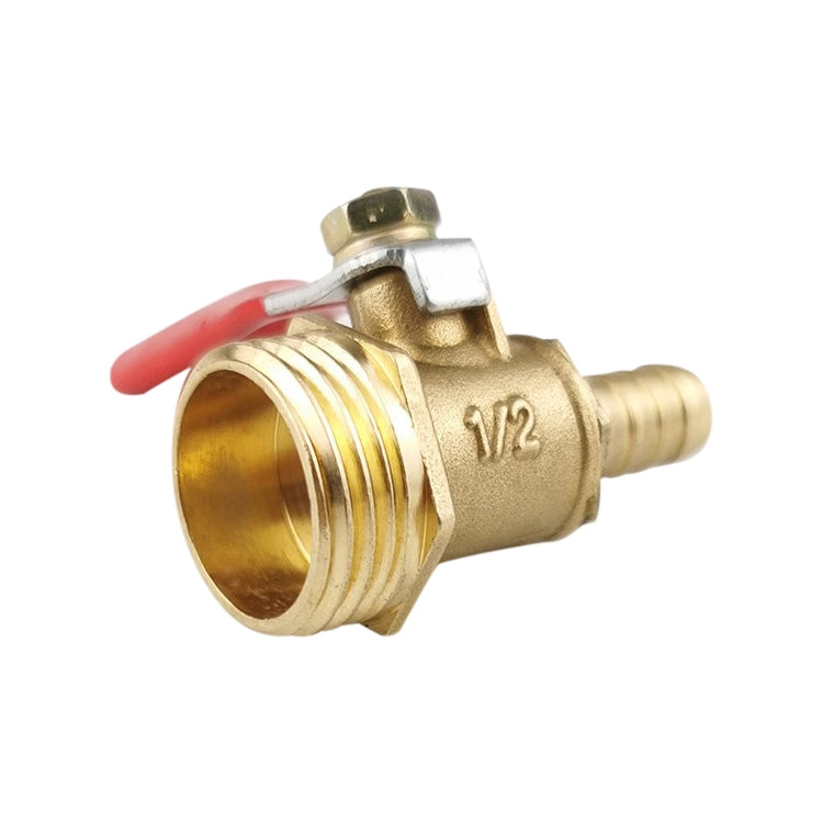 LAIZE Pneumatic Hose Connector Copper Ball Valve, Specification:Outside 4-Barb 8mm - Valve Series by LAIZE | Online Shopping UK | buy2fix