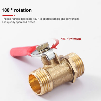 LAIZE Pneumatic Hose Connector Copper Ball Valve, Specification:Outside 4-Barb 10mm - Valve Series by LAIZE | Online Shopping UK | buy2fix
