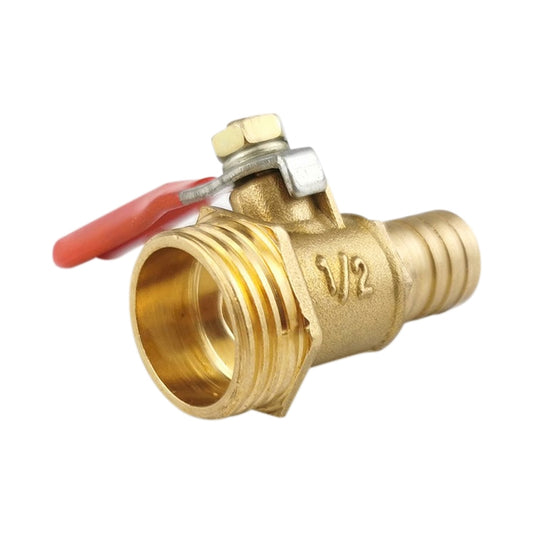 LAIZE Pneumatic Hose Connector Copper Ball Valve, Specification:Outside 4-Barb 12mm - Valve Series by LAIZE | Online Shopping UK | buy2fix