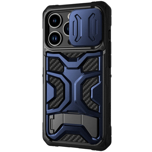 For iPhone 14 Pro NILLKIN Sliding Camera Cover Design TPU + PC Phone Case(Blue) - iPhone 14 Pro Cases by NILLKIN | Online Shopping UK | buy2fix
