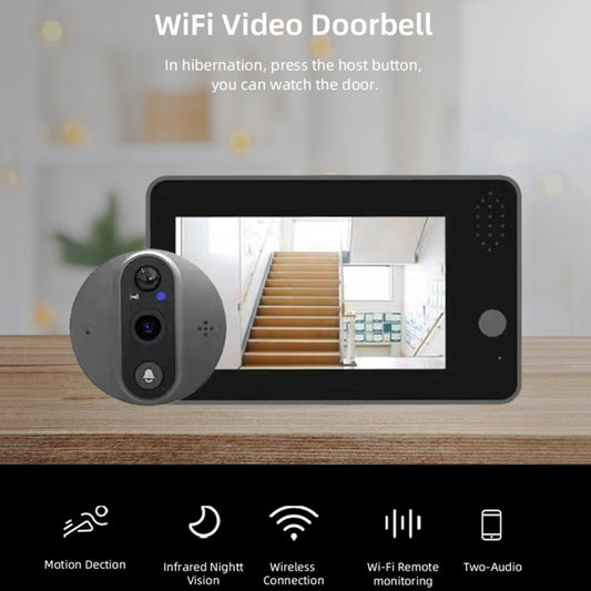 SY-38 4.3 inch WIFI Doorbell Viewer Support Night Vision & Motion Detection & Remote Voice - Video DoorBell by buy2fix | Online Shopping UK | buy2fix