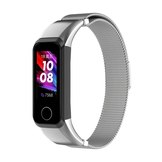For Huawei Band 4 (ADS-B29) / Honor Band 5i (CRS-B19S) Milan Wrist Strap Watchband(Silver) - Watch Bands by buy2fix | Online Shopping UK | buy2fix