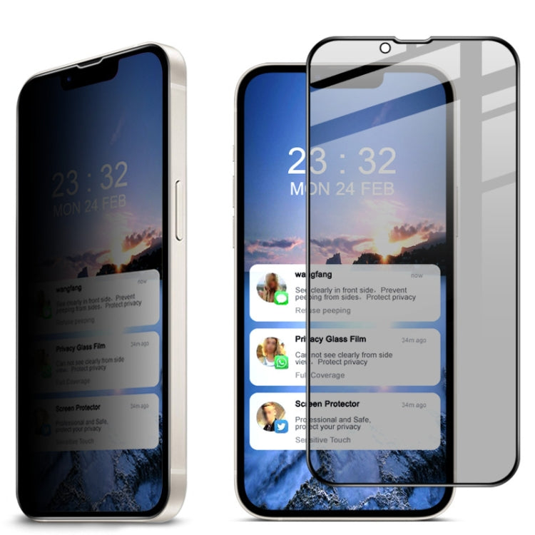 For iPhone 14 IMAK HD Full Screen Anti-spy Tempered Glass Protective Film by imak