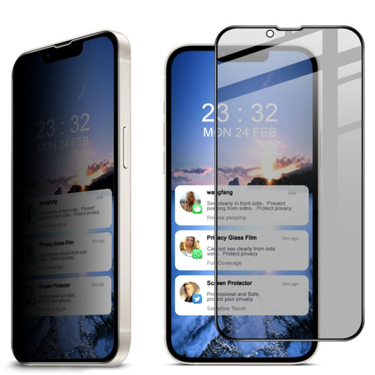 For iPhone 14 IMAK HD Full Screen Anti-spy Tempered Glass Protective Film