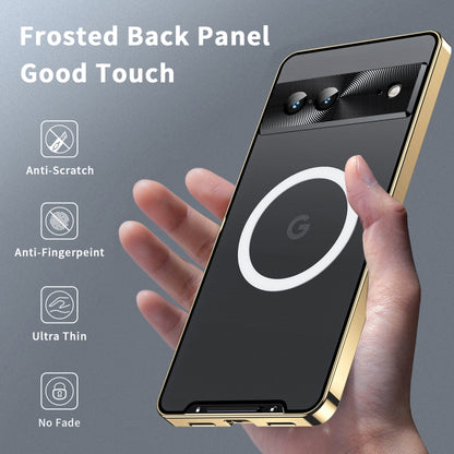 For Google Pixel 7 MagSafe Magnetic Frosted Metal Phone Case(Gold) by buy2fix