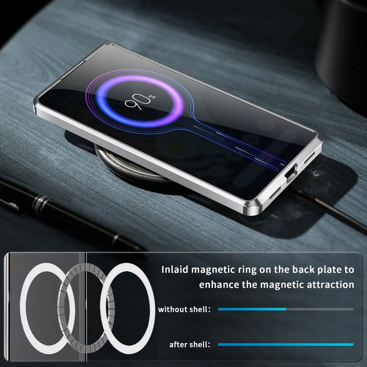 For Google Pixel 7a MagSafe Magnetic Frosted Metal Phone Case(Silver) by buy2fix