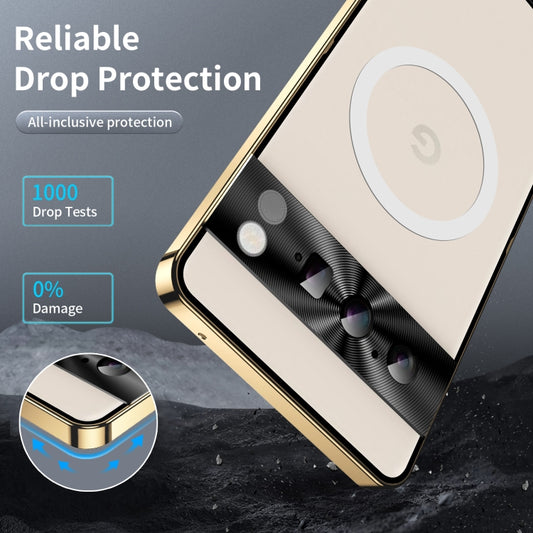 For Google Pixel 8 Pro MagSafe Magnetic Frosted Metal Phone Case(Gold) - Google Cases by buy2fix | Online Shopping UK | buy2fix
