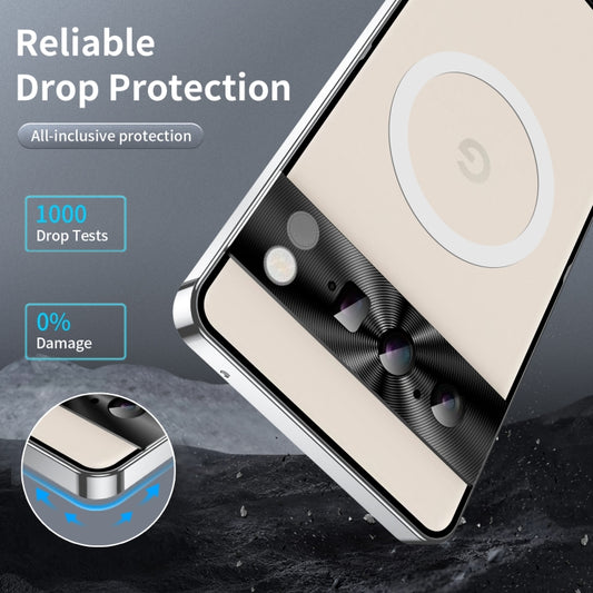 For Google Pixel 8 Pro MagSafe Magnetic Frosted Metal Phone Case(Silver) - Google Cases by buy2fix | Online Shopping UK | buy2fix