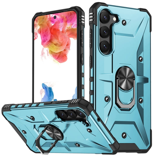 For Samsung Galaxy S23 5G Ring Holder Phone Case(Light Blue) - Galaxy S23 5G Cases by buy2fix | Online Shopping UK | buy2fix