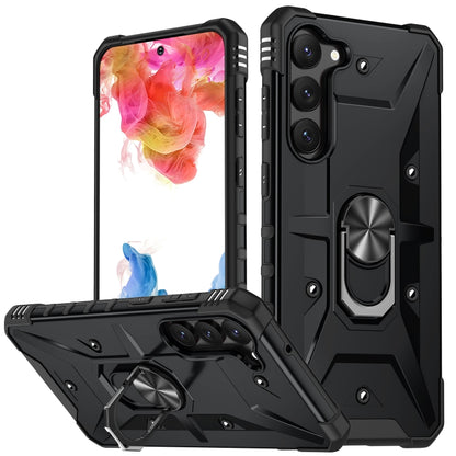 For Samsung Galaxy S23 5G Ring Holder Phone Case(Black) - Galaxy S23 5G Cases by buy2fix | Online Shopping UK | buy2fix