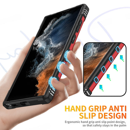 For Samsung Galaxy S23 Ultra 5G Ring Holder Phone Case(Red) - Galaxy S23 Ultra 5G Cases by buy2fix | Online Shopping UK | buy2fix