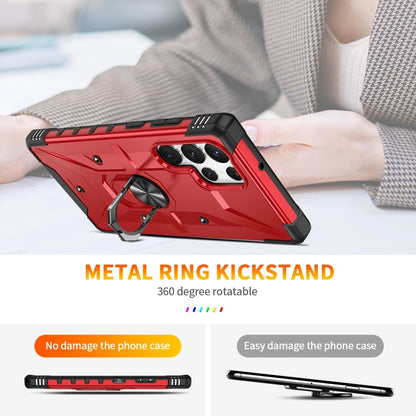 For Samsung Galaxy S23 Ultra 5G Ring Holder Phone Case(Red) - Galaxy S23 Ultra 5G Cases by buy2fix | Online Shopping UK | buy2fix