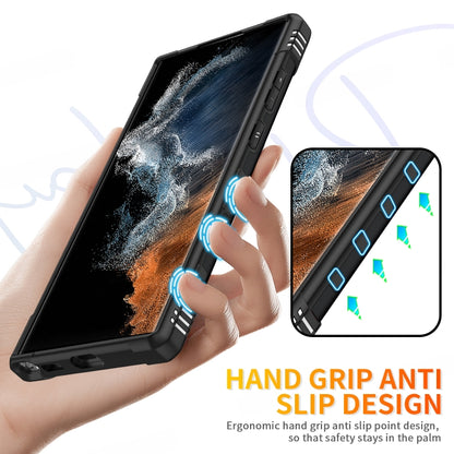 For Samsung Galaxy S23 Ultra 5G Ring Holder Phone Case(Black) - Galaxy S23 Ultra 5G Cases by buy2fix | Online Shopping UK | buy2fix