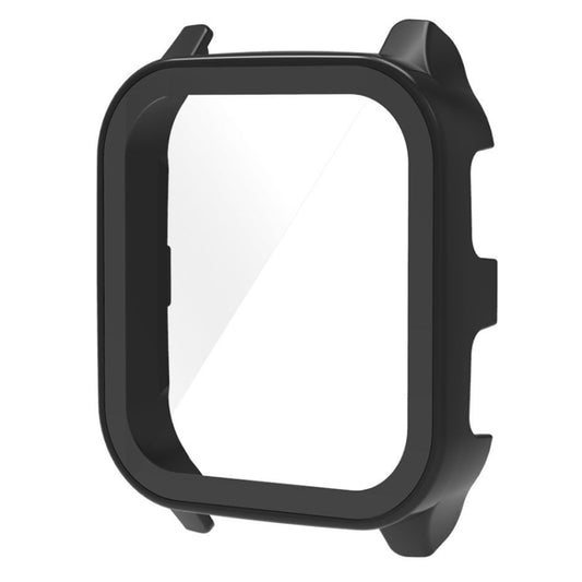 For Garmin Venu Sq2 PC + 9H Tempered Glass Integrated Protective Watch Case(Black) - Watch Cases by buy2fix | Online Shopping UK | buy2fix