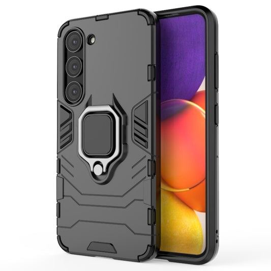 For Samsung Galaxy S23 5G Magnetic Ring Holder PC + TPU Phone Case(Black) - Galaxy S23 5G Cases by buy2fix | Online Shopping UK | buy2fix