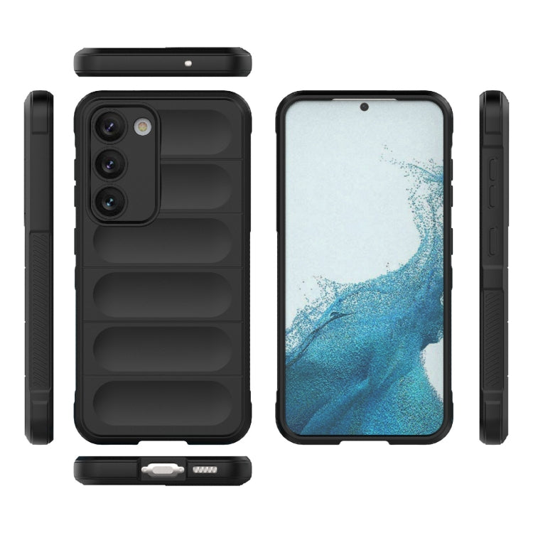 For Samsung Galaxy S23 5G Magic Shield TPU + Flannel Phone Case(Dark Grey) - Galaxy S23 5G Cases by buy2fix | Online Shopping UK | buy2fix