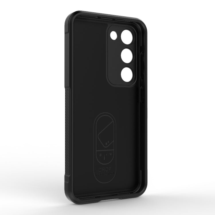 For Samsung Galaxy S23 5G Magic Shield TPU + Flannel Phone Case(Dark Grey) - Galaxy S23 5G Cases by buy2fix | Online Shopping UK | buy2fix