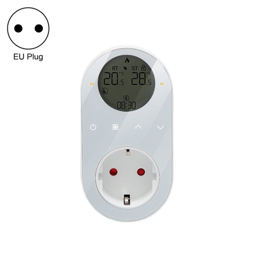 BHT12-C Plug-in LCD Thermostat Without WiFi, EU Plug(White) - Thermostat & Thermometer by buy2fix | Online Shopping UK | buy2fix