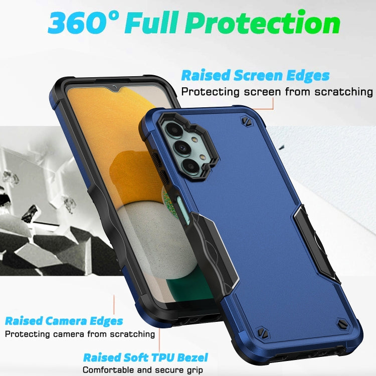 For Samsung Galaxy M13 / A13 Non-slip Shockproof Armor Phone Case(Blue) by buy2fix