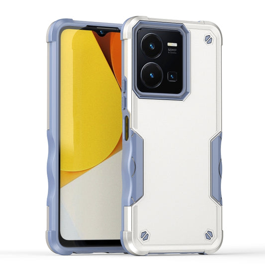 For vivo Y35 / Y22s / Y22 Non-slip Shockproof Armor Phone Case(White) - vivo Cases by buy2fix | Online Shopping UK | buy2fix