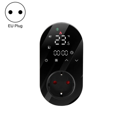 BHT12-E Plug-in LED Thermostat Without WiFi, EU Plug(Black) - Thermostat & Thermometer by buy2fix | Online Shopping UK | buy2fix