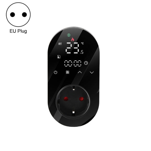 BHT12-E Plug-in LED Thermostat Without WiFi, EU Plug(Black) - Thermostat & Thermometer by buy2fix | Online Shopping UK | buy2fix