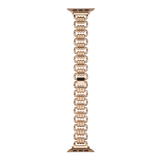 U-chain Metal Watch Band For Apple Watch Ultra 49mm&Watch Ultra 2 49mm / Series 9&8&7 45mm / SE 3&SE 2&6&SE&5&4 44mm / 3&2&1 42mm(Rose Gold) by buy2fix