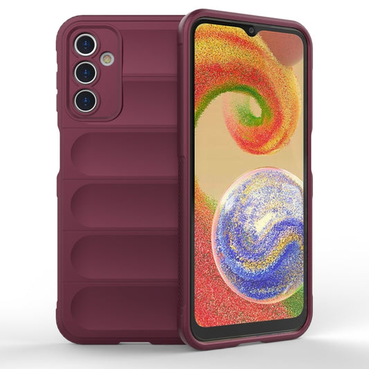 For Samsung Galaxy A14 5G Magic Shield TPU + Flannel Phone Case(Wine Red) by buy2fix