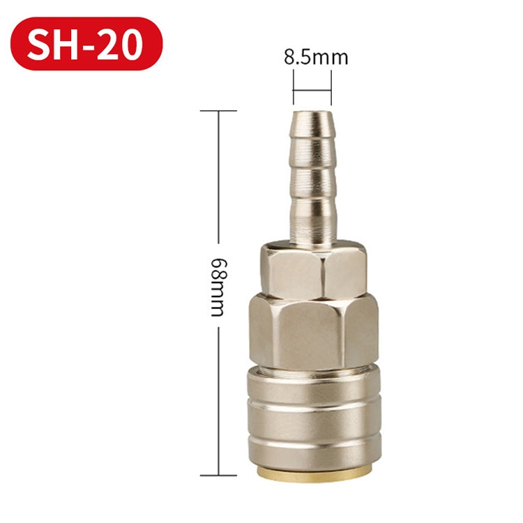 LAIZE SH-20 10pcs C-type Self-lock Pneumatic Quick Fitting Connector - Interface Series by LAIZE | Online Shopping UK | buy2fix