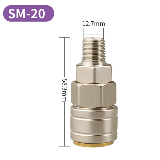 LAIZE SM-20 10pcs C-type Self-lock Pneumatic Quick Fitting Connector - Interface Series by LAIZE | Online Shopping UK | buy2fix