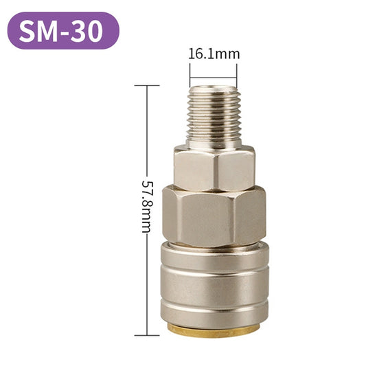 LAIZE SM-30 10pcs C-type Self-lock Pneumatic Quick Fitting Connector - Interface Series by LAIZE | Online Shopping UK | buy2fix