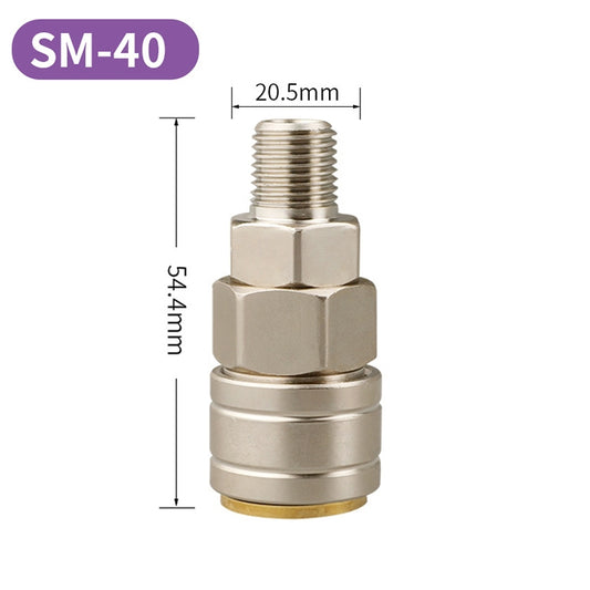 LAIZE SM-40 10pcs C-type Self-lock Pneumatic Quick Fitting Connector - Interface Series by LAIZE | Online Shopping UK | buy2fix