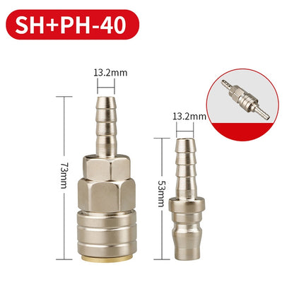 LAIZE SH+PH-40 10pcs C-type Self-lock Pneumatic Quick Fitting Connector - Interface Series by LAIZE | Online Shopping UK | buy2fix
