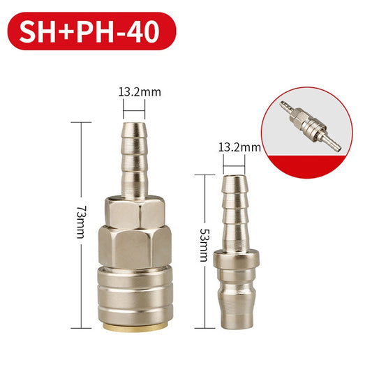 LAIZE SH+PH-40 10pcs C-type Self-lock Pneumatic Quick Fitting Connector - Interface Series by LAIZE | Online Shopping UK | buy2fix