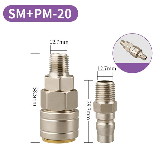 LAIZE SM+PM-20 10pcs C-type Self-lock Pneumatic Quick Fitting Connector - Interface Series by LAIZE | Online Shopping UK | buy2fix