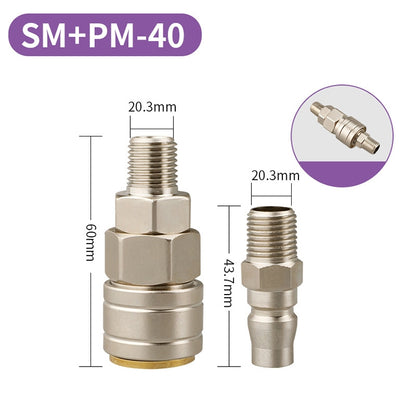 LAIZE SM+PM-40 10pcs C-type Self-lock Pneumatic Quick Fitting Connector - Interface Series by LAIZE | Online Shopping UK | buy2fix
