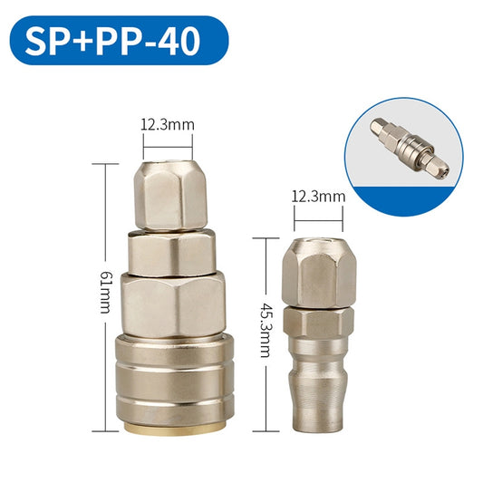 LAIZE SP+PP-40 10pcs C-type Self-lock Pneumatic Quick Fitting Connector - Interface Series by LAIZE | Online Shopping UK | buy2fix