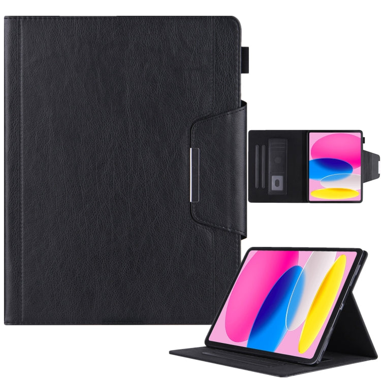 For iPad 2025 / 2022 Solid Color Metal Buckle Leather Smart Tablet Case(Black) - iPad 2025 / 2022 Cases by buy2fix | Online Shopping UK | buy2fix