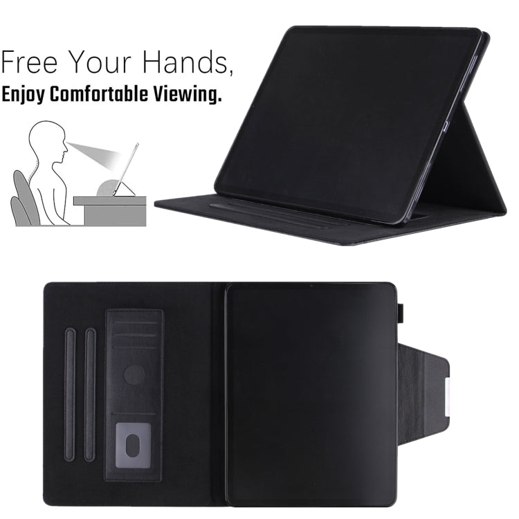 For iPad 2025 / 2022 Solid Color Metal Buckle Leather Smart Tablet Case(Black) - iPad 2025 / 2022 Cases by buy2fix | Online Shopping UK | buy2fix