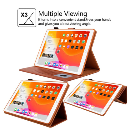 For iPad 2025 / 2022 Solid Color Small Metal Buckle Leather Smart Tablet Case(Brown) - iPad 2025 / 2022 Cases by buy2fix | Online Shopping UK | buy2fix