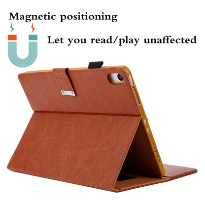 For iPad 2025 / 2022 Solid Color Small Metal Buckle Leather Smart Tablet Case(Brown) - iPad 2025 / 2022 Cases by buy2fix | Online Shopping UK | buy2fix