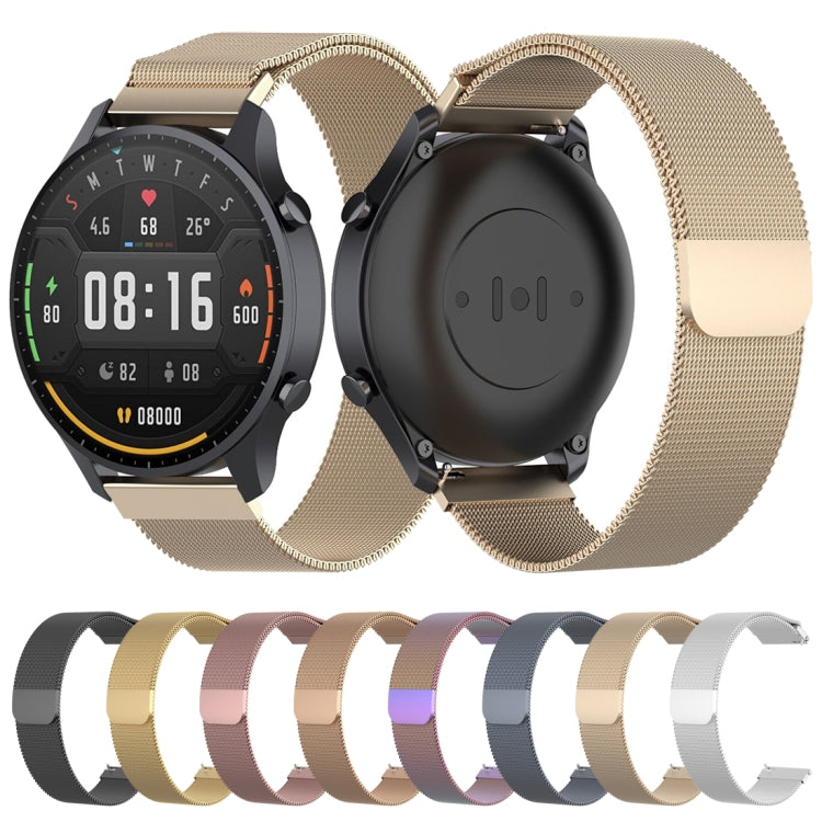 For Xiaomi Watch Color 22mm Milan Wrist Strap Watchband(Black) - Watch Bands by buy2fix | Online Shopping UK | buy2fix