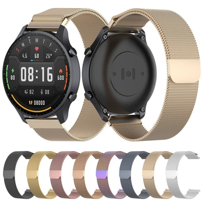 For Xiaomi Watch Color 22mm Milan Wrist Strap Watchband(Black) - Watch Bands by buy2fix | Online Shopping UK | buy2fix