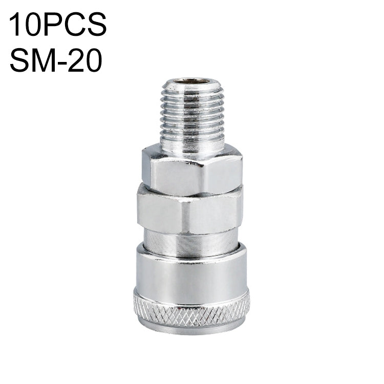 LAIZE SM-20 10pcs C-type Self-lock Air Tube Pneumatic Quick Fitting Connector - Interface Series by LAIZE | Online Shopping UK | buy2fix